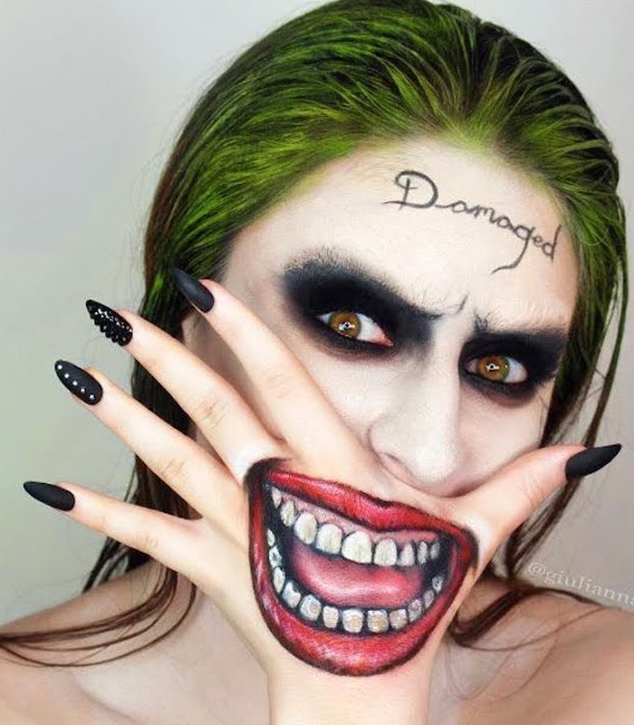 Maquiagem Halloween Joker  Maquiagem halloween, Maquiagem de